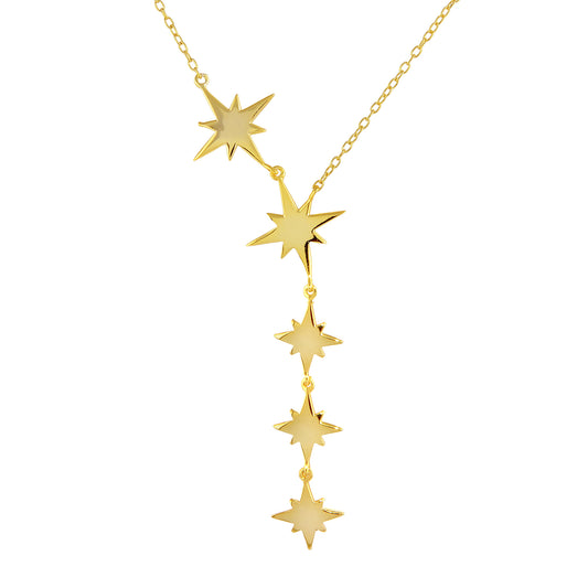 Multi Star Split Chain Necklace