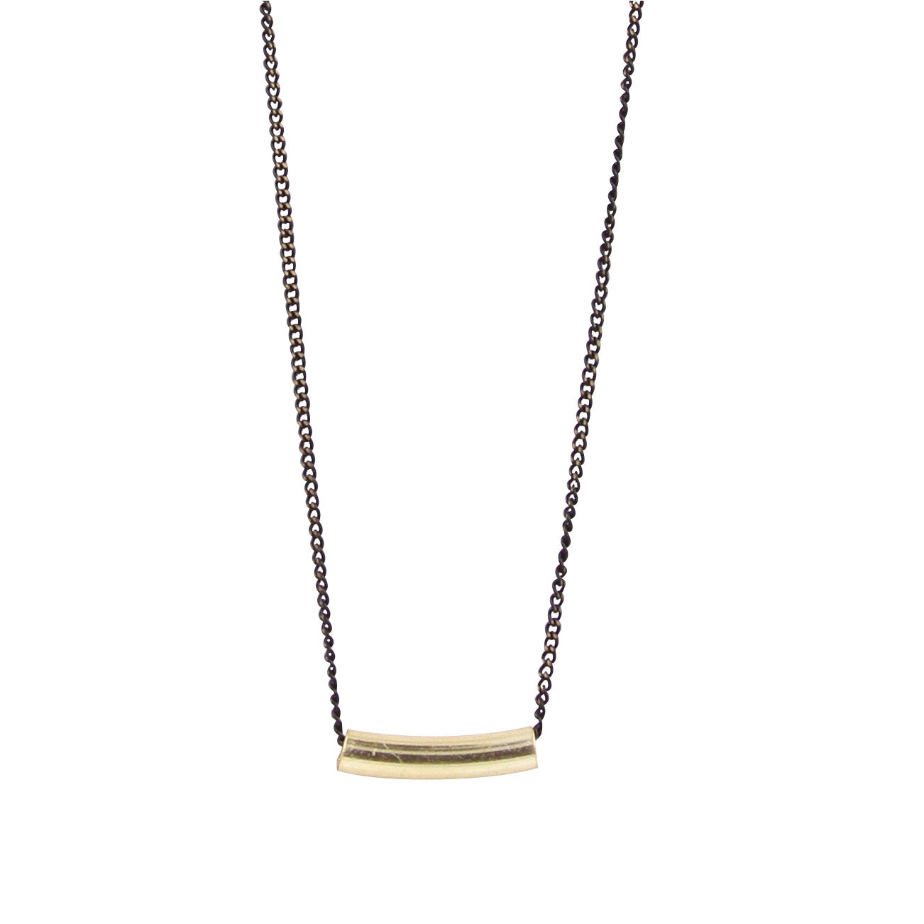 Short Tube & Chain Necklace