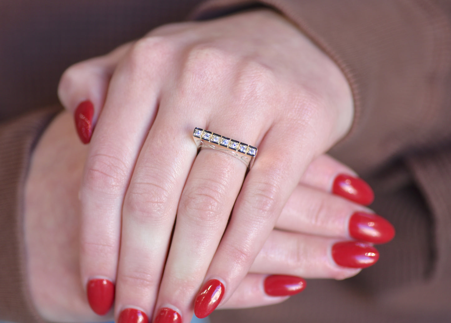 Diamond Diva Bar Ring