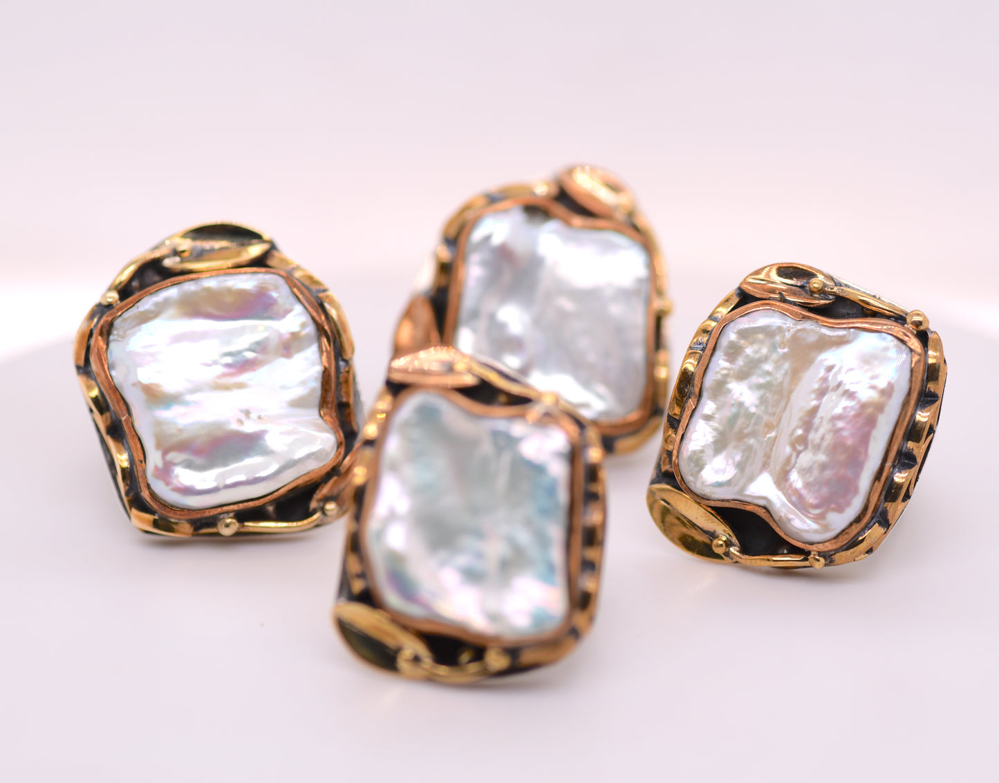 Mother of Pearl Statement Rings