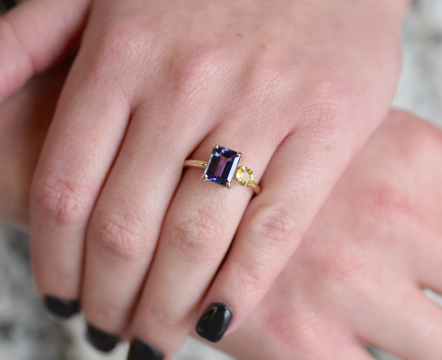 Better Together Ring (Tanzanite & Yellow Sapphire)