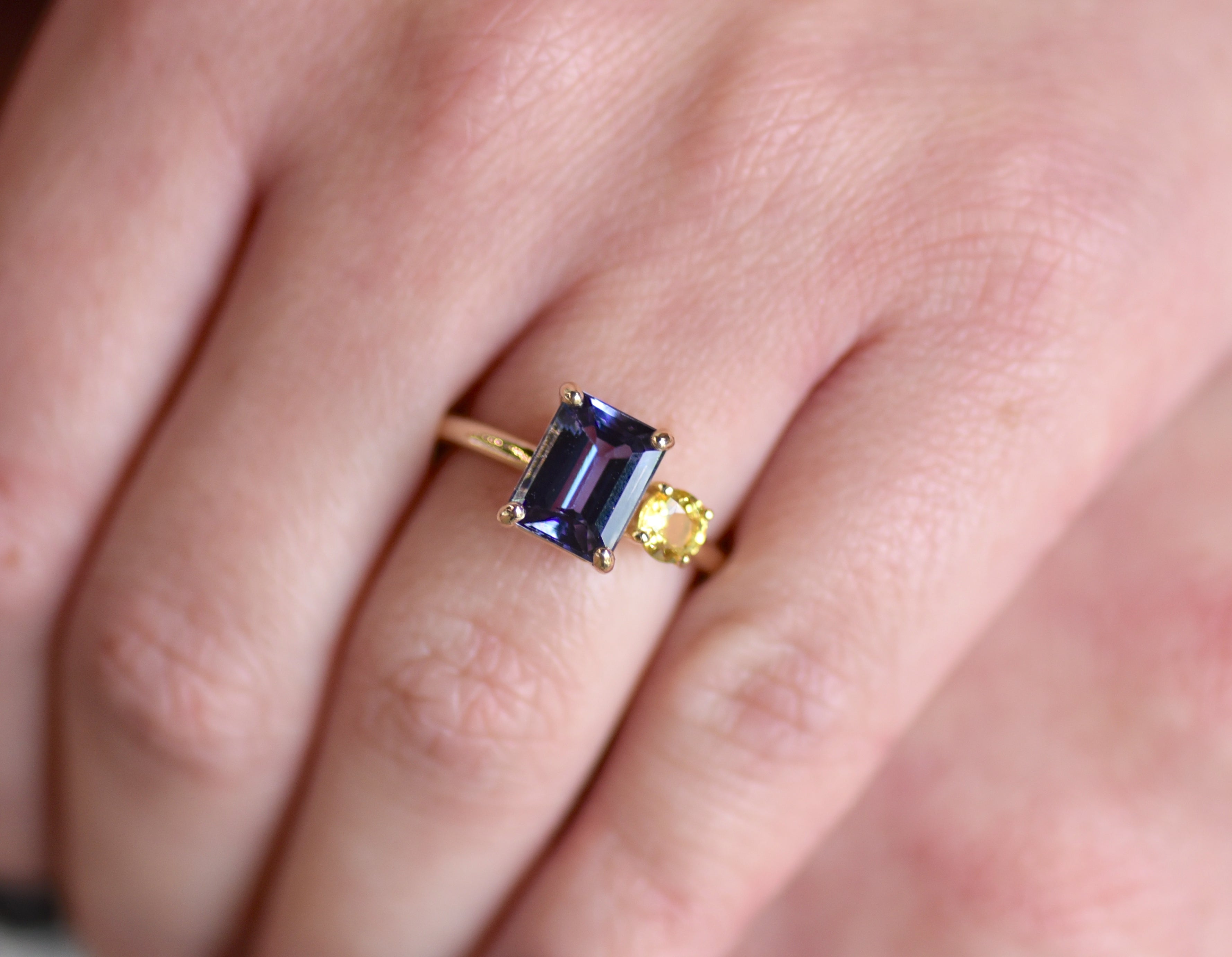 Better Together (Tanzanite+Yellow Sapphire) | 14K Yellow Gold