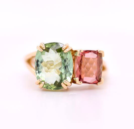 Better Together Ring (Pink & Green Tourmaline)