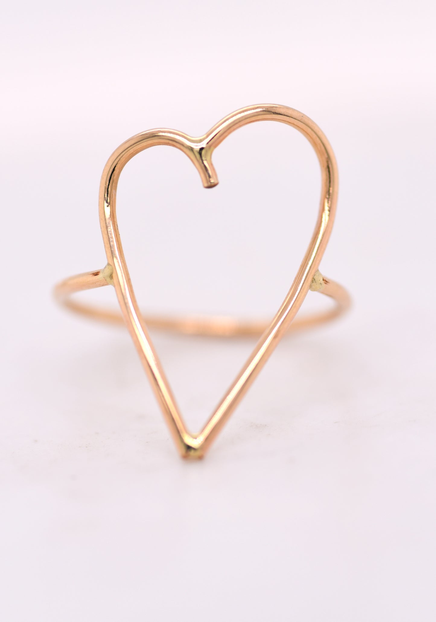 Large Open Heart Ring