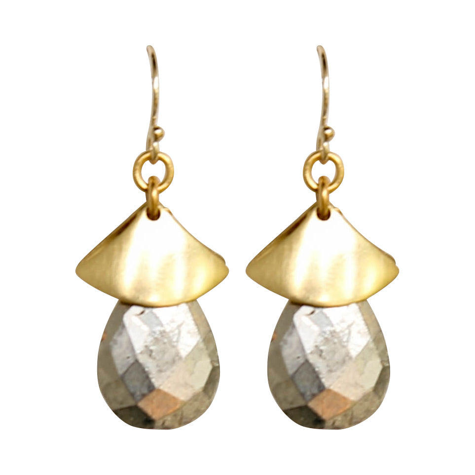Gemstone Droplet Earrings