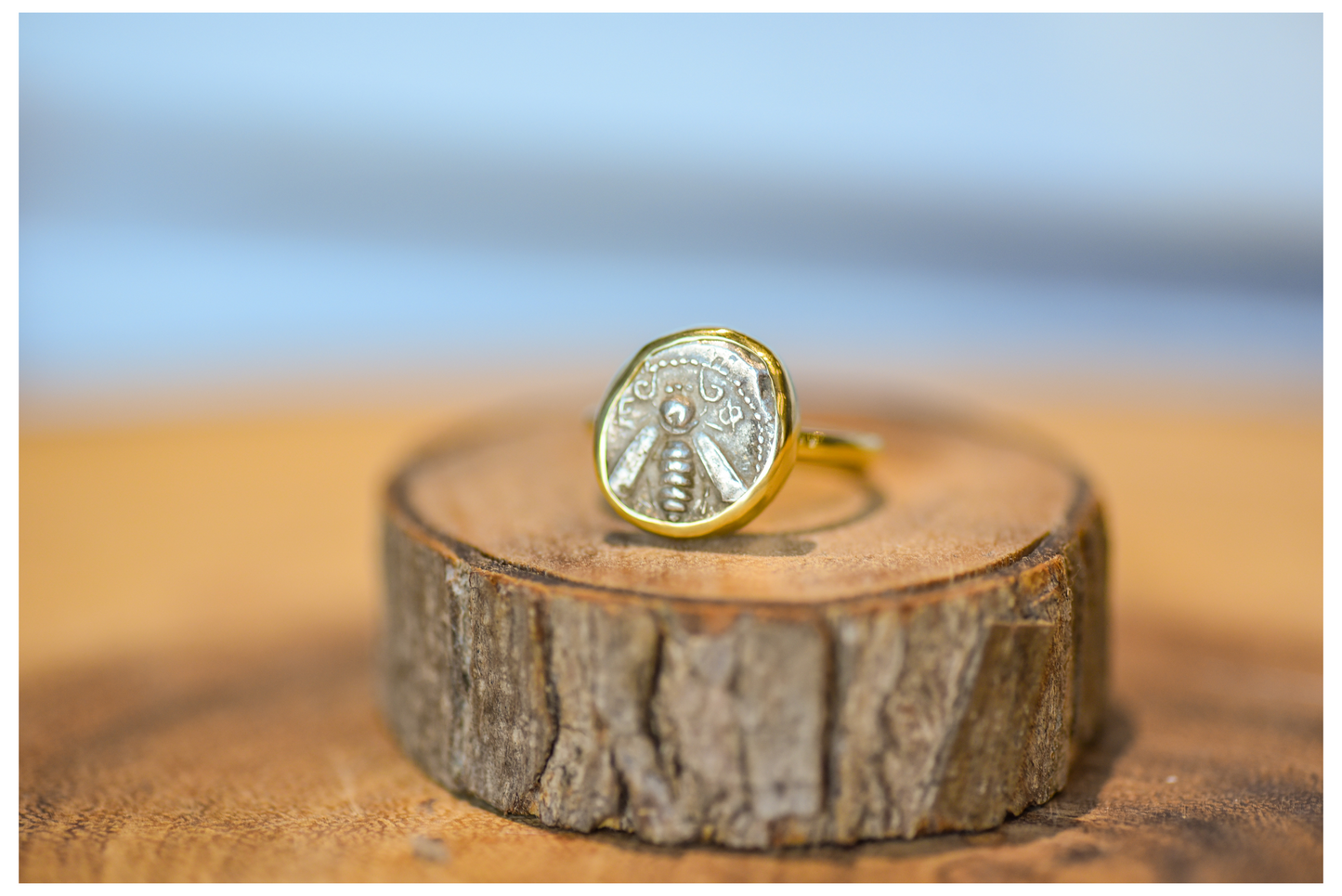 Ancient Greek Bee Coin Ring
