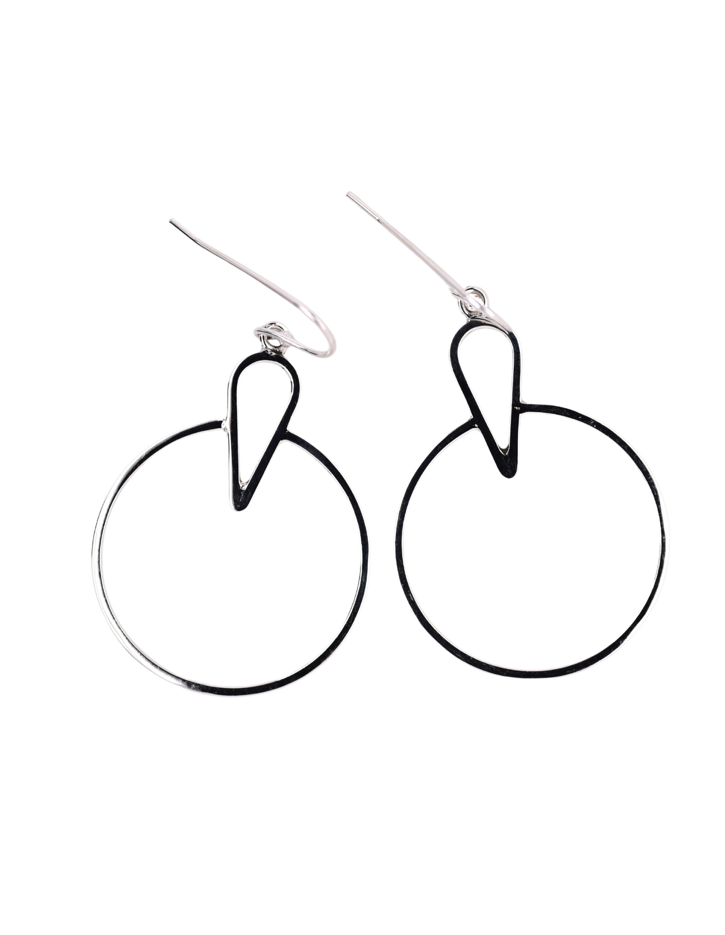 Pierced Circle on Hook Threader Earrings