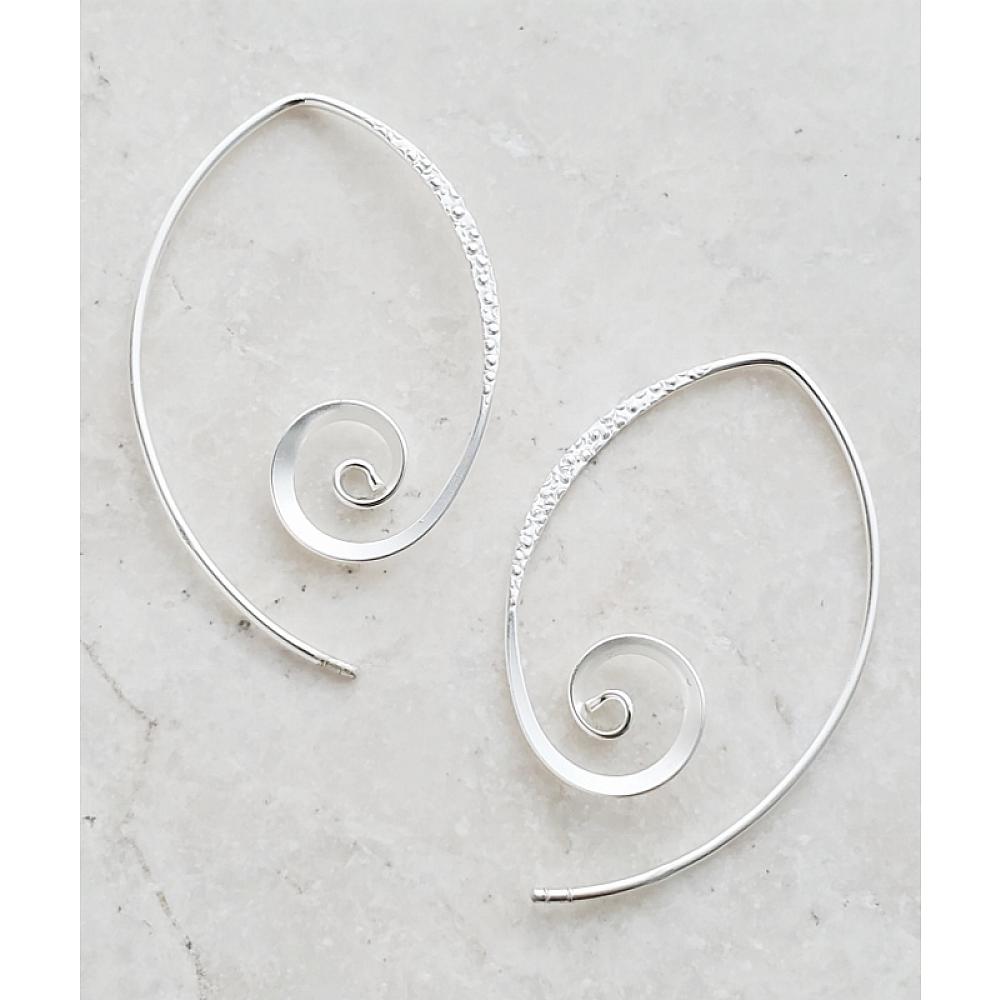 Spiral Spike Threader Earrings