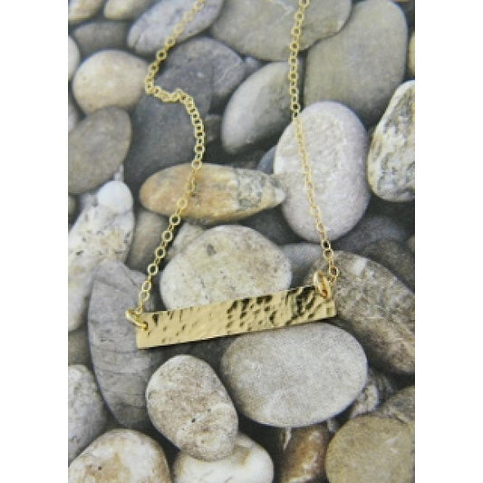 Hammered Bar Necklace