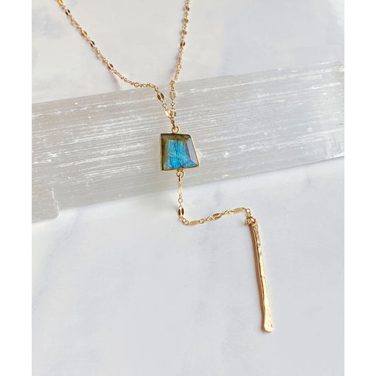 Labradorite Y Necklace