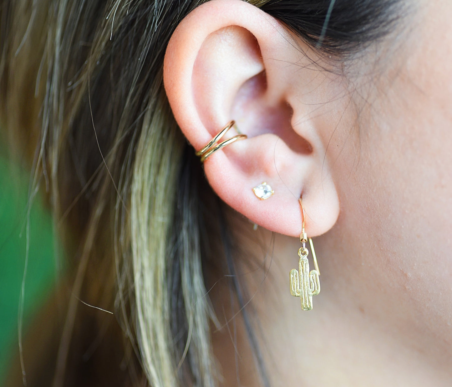 Tiny Cactus Earrings